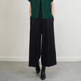 Wide-Leg Plissé Daily Trousers